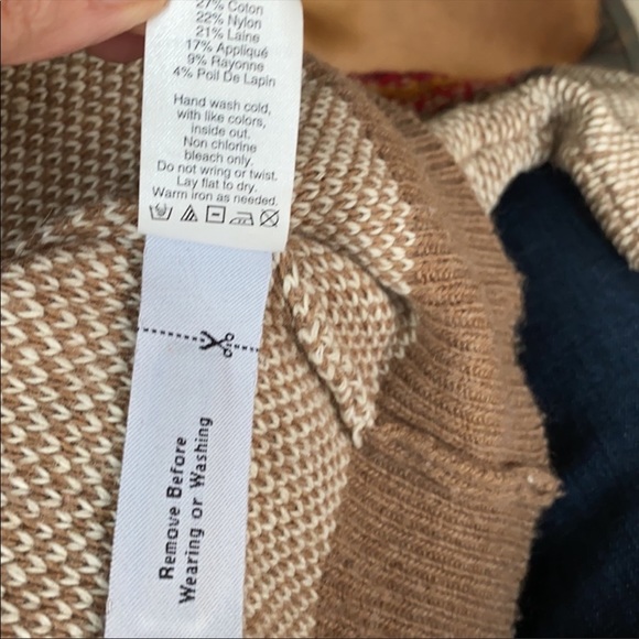 Madewell Wallace Whistler Fairisle Cotton Woll Crewneck Earthtone Sweater - Picture 9 of 10